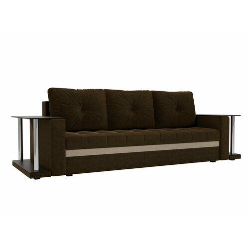 Artum Прямой диван Атланта М 2 стола вельвет коричневый