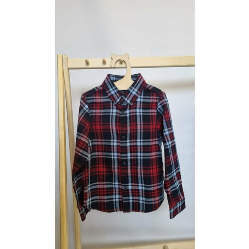 фото Рубашка alive, размер 110-116см, синий, бордовый