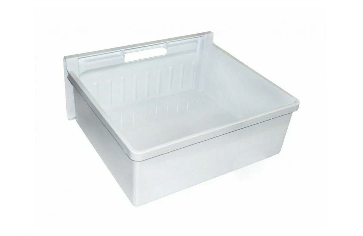 Ящик верхний/средний м/к холодильника Stinol/Indesit/Ariston, размеры 450х390х200 (передняя стенка)х170 (задняя стенка) мм, белый пластик