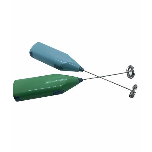 Капучинатор Венчик для кофе ручной набор 2 шт цвет голубой и зеленый 272₽