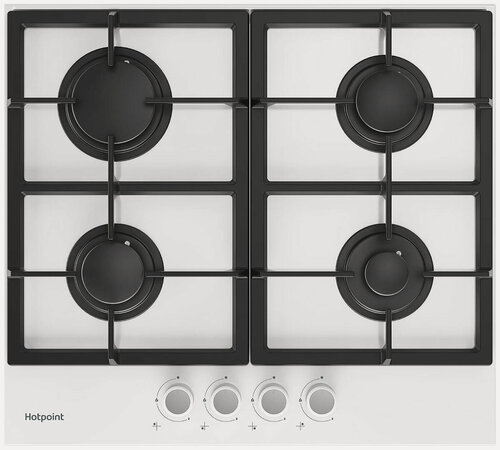 Изображение товара Газовая варочная панель Hotpoint HG 61F/WH 58 см, 4 конфорки электроподжиг газконтроль, белый