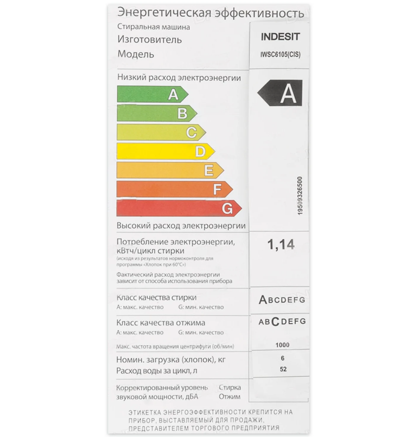 Стиральная машина Indesit BWSD 61051 WWV RU (869991641650) - фото №8