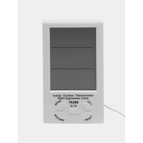 Термометр-гигрометр с часами, метеостанция с датчиками температуры и влажности