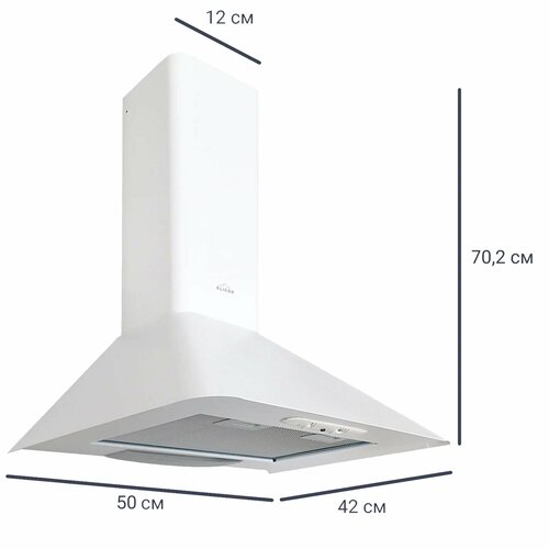 Вытяжка купольная Elikor Fleur 50 см цвет белый 1869600₽