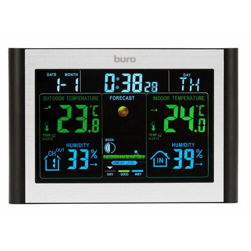 Погодная станция Buro BU-WSH114-COLOR черный 269100₽