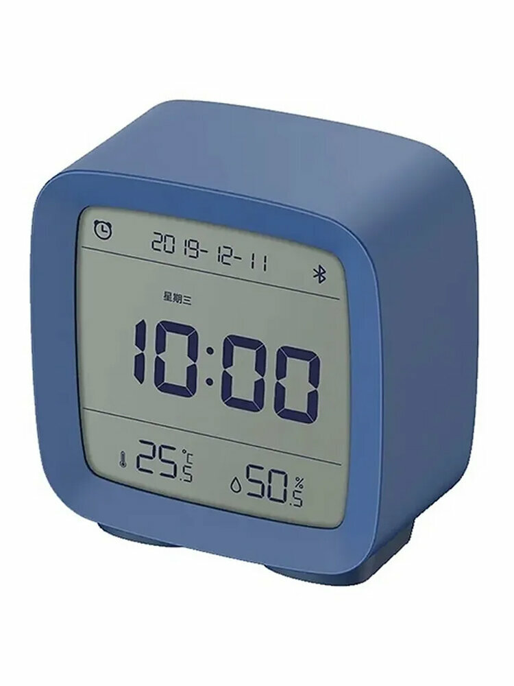 Часы с термометром Xiaomi Qingping Bluetooth Smart Alarm Clock, синий - фотография № 13