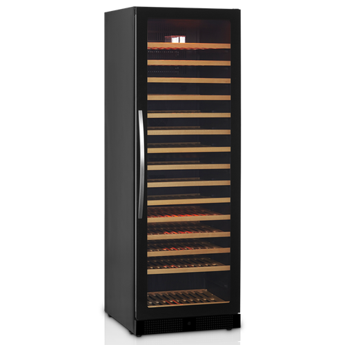 Винный шкаф монотемпературный Tefcold TFW400-F черный, дверь без рамы