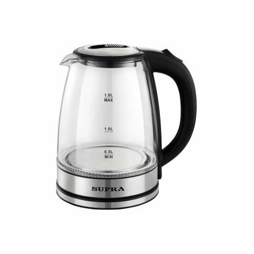 Электрический чайник Supra 18л 1500Вт черный корпус стекло 218600₽