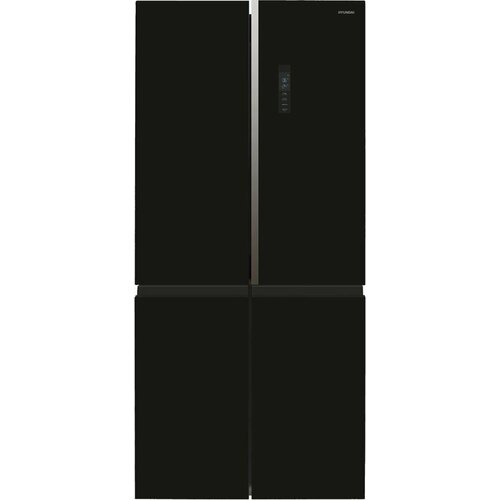 Холодильник трехкамерный Hyundai CM5084FGBK French Door черное стекло 71642₽