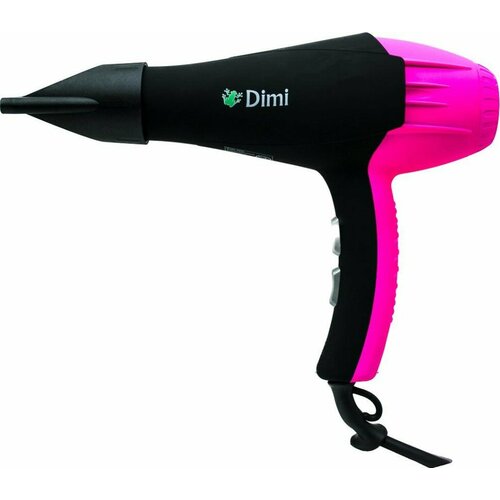Профессиональный фен Dimi 9200 с ионизатором, цвет черный/розовый