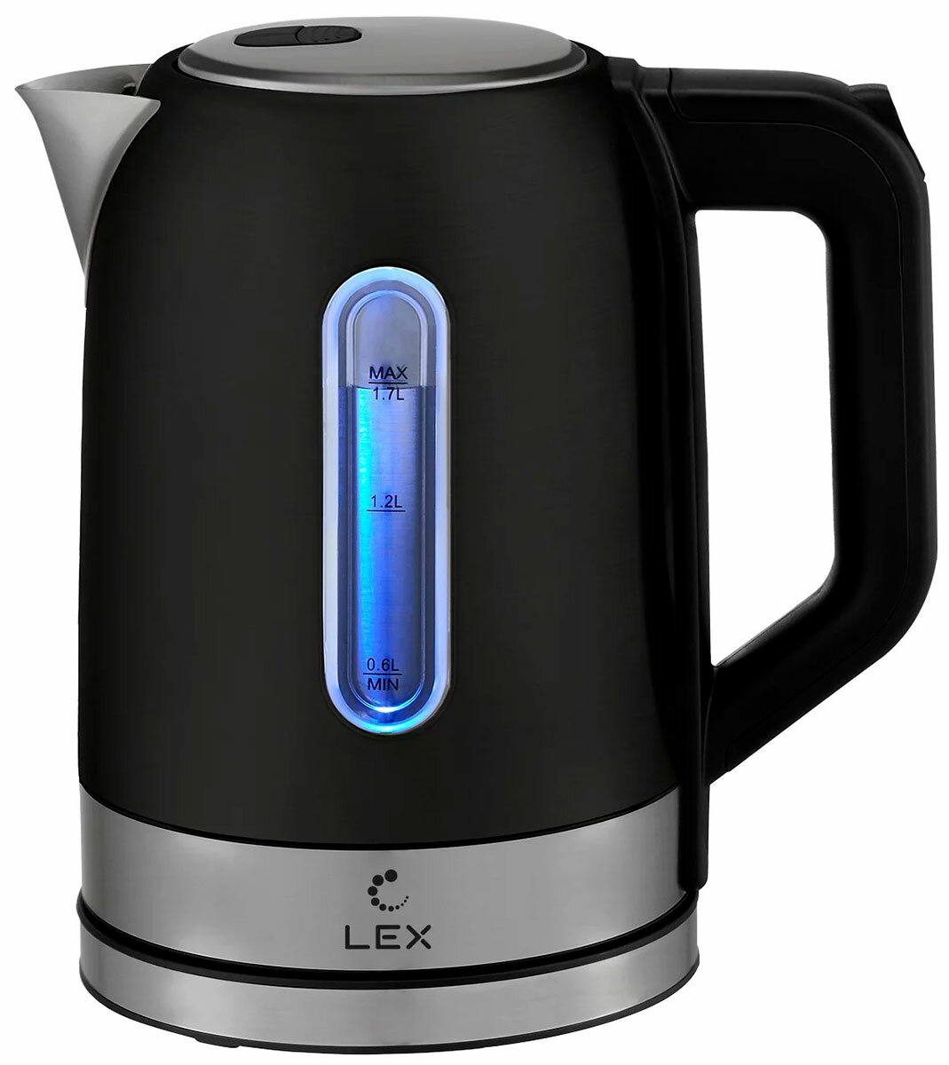 чайник LEX LX 30018-2 2200Вт 1,7л металл черный - фото №1