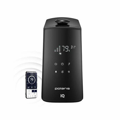 увлажнитель воздуха polaris puh 9009 wifi iq home black 1 шт Увлажнитель воздуха Polaris PUH 9009 WI-FI IQ Home, ультразвуковой, 5 л, распыление до 450 мл/час