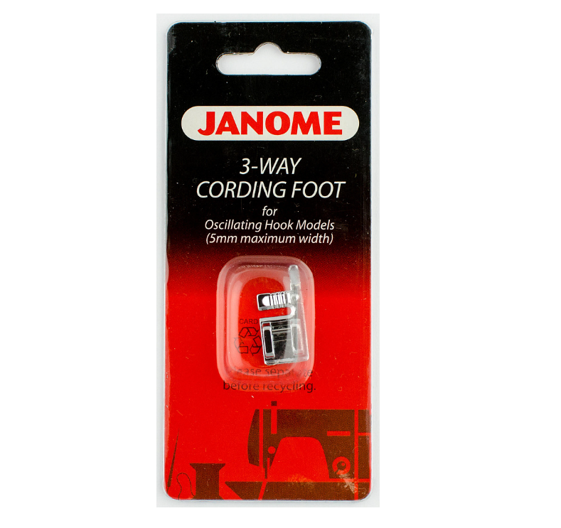 Janome 200-345-006 Лапка для вшивания трех шнуров (горизонтальный челнок)