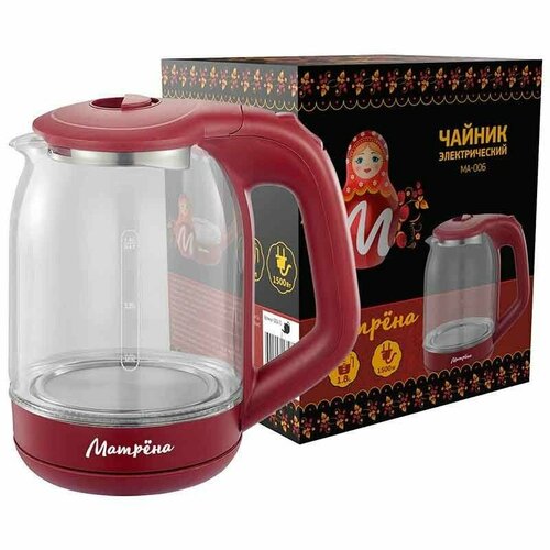 Чайник электрический Матрёна MA-006 вишневый 120300₽