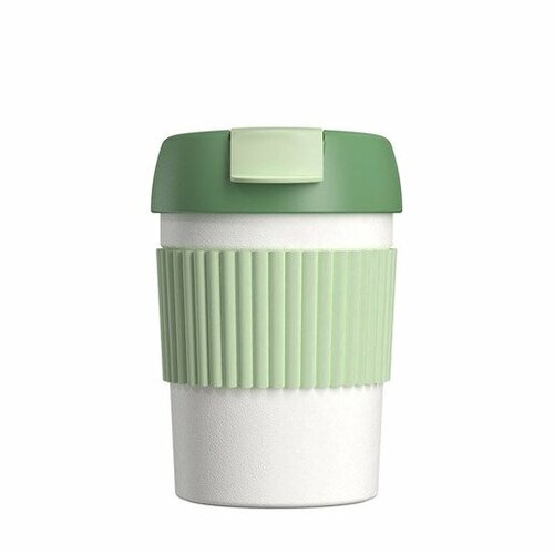 Xiaomi Термостакан-непроливайка Xiaomi KISSKISSFISH Rainbow Vacuum Coffee Tumbler Mini зеленый/белый S-U35C-148