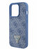 Guess для iPhone 15 Pro чехол PU 4G Triangle Diamond metal logo H...