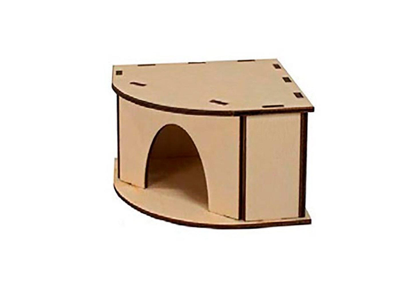 Домик для грызунов угловой 105*165мм