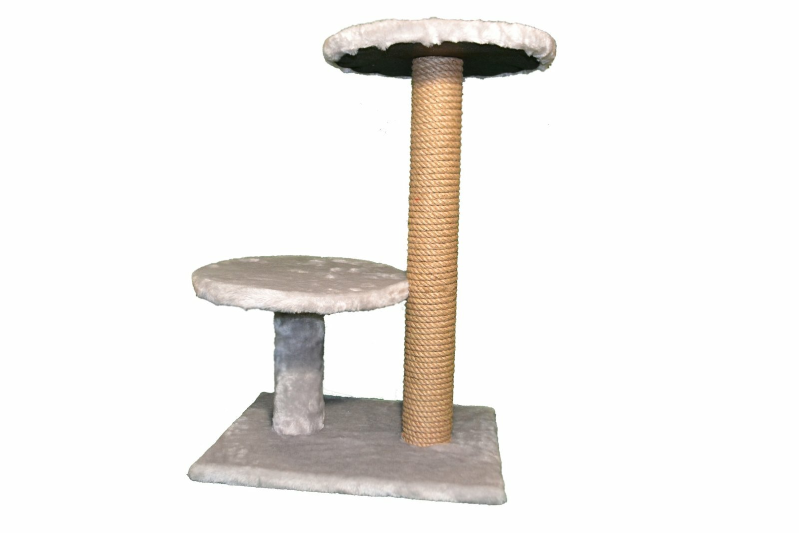 фото Когтеточка КисКис Два Грибка для кошек белая 50*38*78см
