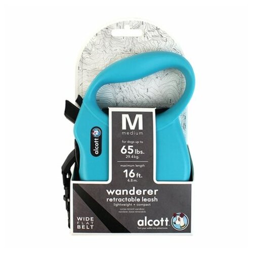 Alcott Wanderer - Рулетка (лента) M/5м/30кг голубой