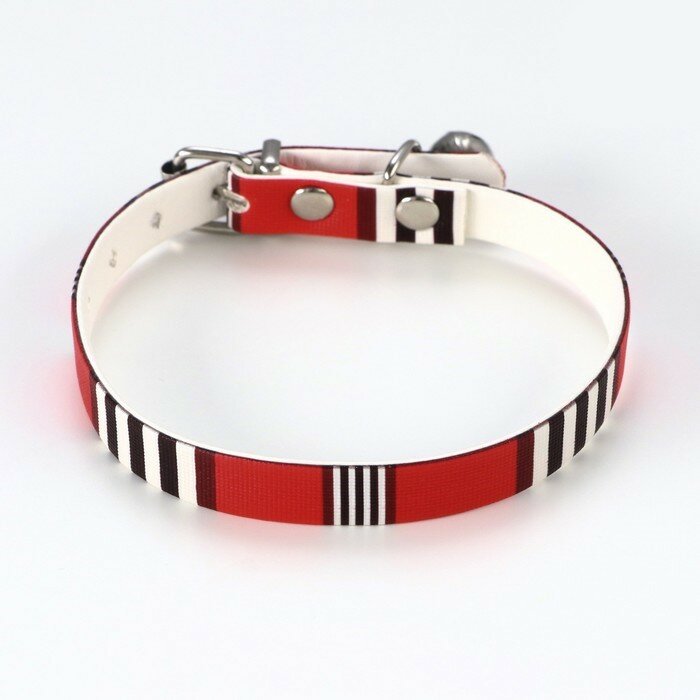 фото Ошейник кожаный Пижон бренд, 31х1 см, 21-28, искусственный