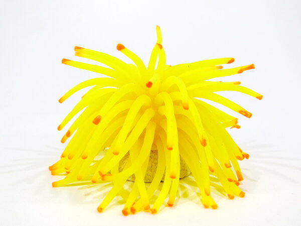 фото Декорация коралл силиконовый Vitality на керамической основе, желтый, 4.5х4.5х4см