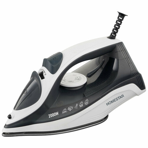 Утюг HomeStar HS-4009 бело-черный 2000Вт пар керамическая подошва антинакипь 204100₽