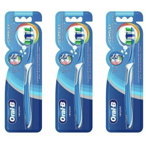 Oral-B Зубная щетка Комплекс, Пятисторонняя чистка, 40 medium, 3 уп