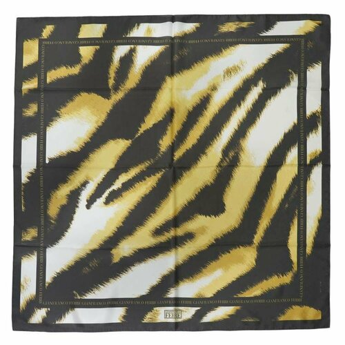 фото Платок gf ferre,90х90 см, горчичный, белый