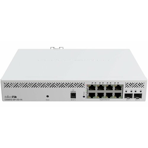 Коммутатор Mikrotik CSS610-8P-2S+IN коммутатор mikrotik cloud smart switch css610 8g 2s in