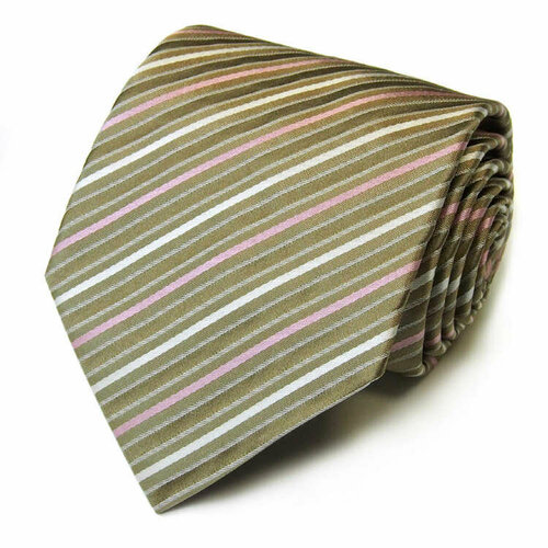 Галстук CELINE, коричневый желтый галстук атласного плетения с полосками жаккардового плетения celine 825888