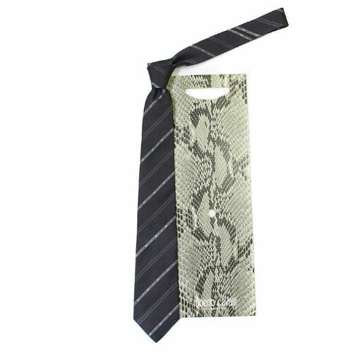 Галстук Roberto Cavalli, серый строгий серый галстук в темную полоску roberto cavalli 824698