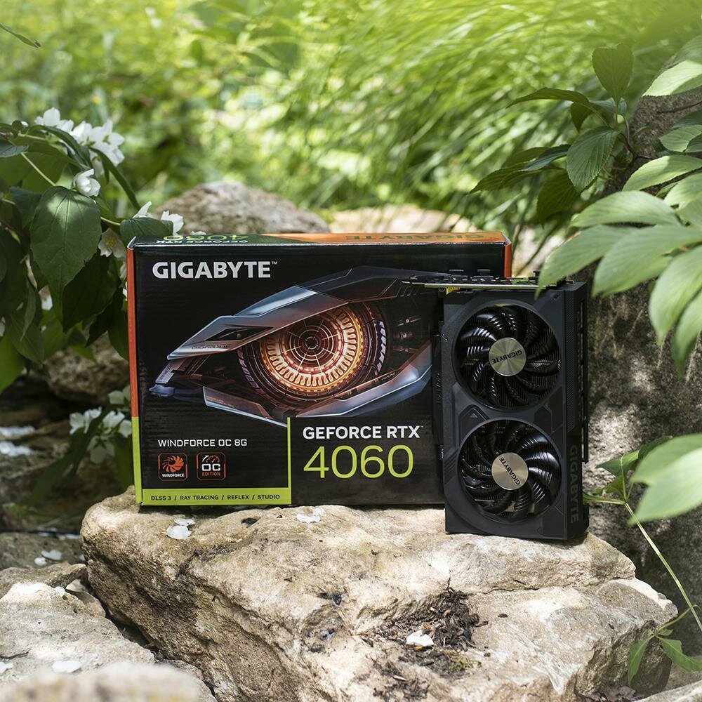 Видеокарта GIGABYTE GeForce RTX 4060 WINDFORCE OC 8GB (GV-N4060WF2OC-8GD)