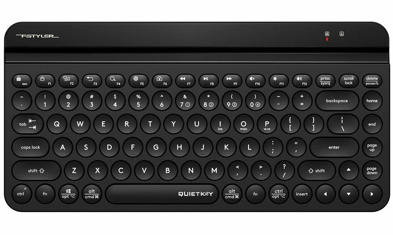 Клавиатура A4TECH Fstyler FBK30, USB, Bluetooth/Радиоканал, черный [fbk30 black]