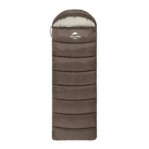 Мешок спальный Naturehike U250S, (190х30)х75 см, (левый) (ТК: 0°C), коричневый cпальный мешок naturehike u nh20msd07 u250s light blue 6927595774939