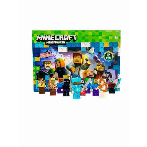 Набор герои Minecraft с оружием конструктор майнкрафт pin ba minecraft набор минифигурки человечки с оружием 12 шт