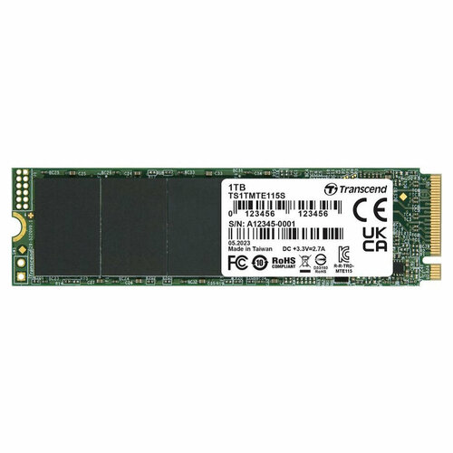 Твердотельный накопитель SSD M.2 1Tb Transcend 115S TS1TMTE115S, NVMe