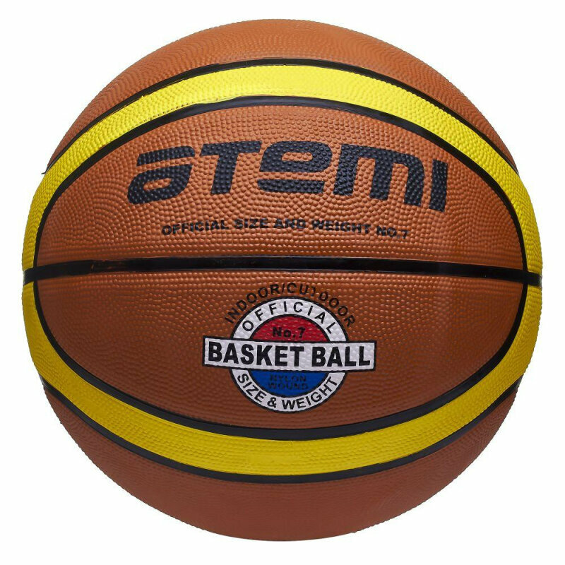 Мяч баскетбольный Atemi, р. 7, резина, 12 панелей, BB16,00-00008090, 1872093