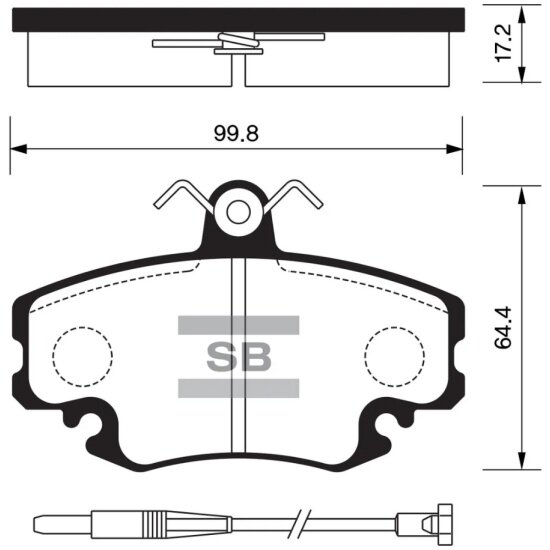 Колодки тормозные передние Sangsin Brake для RENAULT Logan/Sandero / LADA Largus, 4 шт