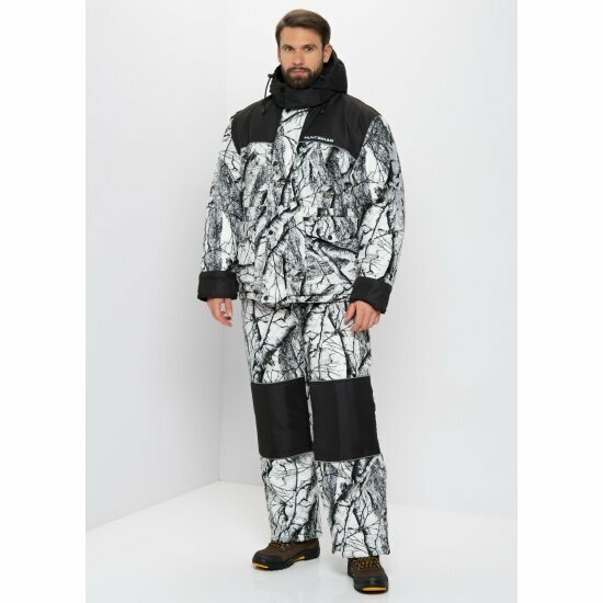 Костюм зимний Huntsman Альтаир цвет Белый КМФ 374 ткань Alova разм. 44-46/170-176
