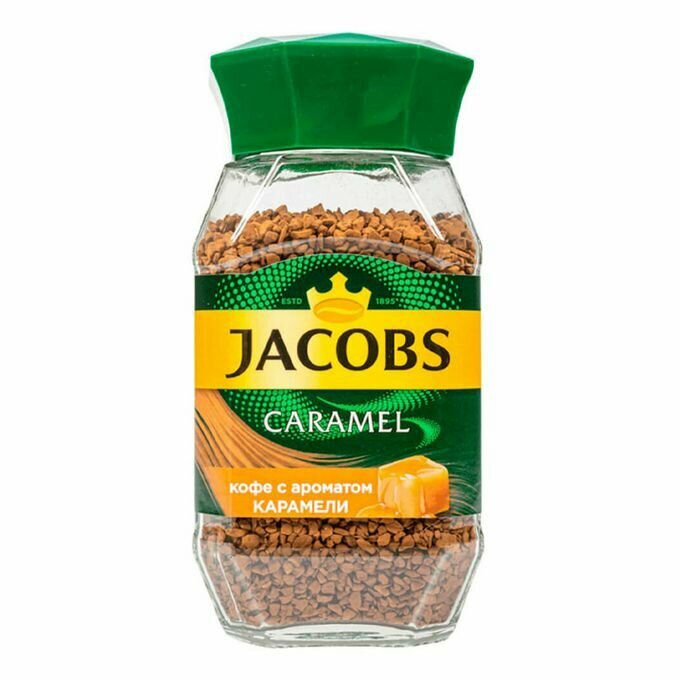 Кофе растворимый Jacobs Caramel с ароматом карамели 95г - фото №17