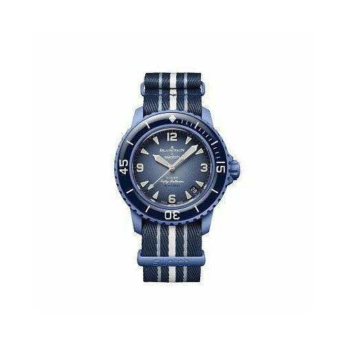 Наручные часы swatch Часы Blancpain x Swatch Atlantic Ocean ( SO35A100), оригинал, синий
