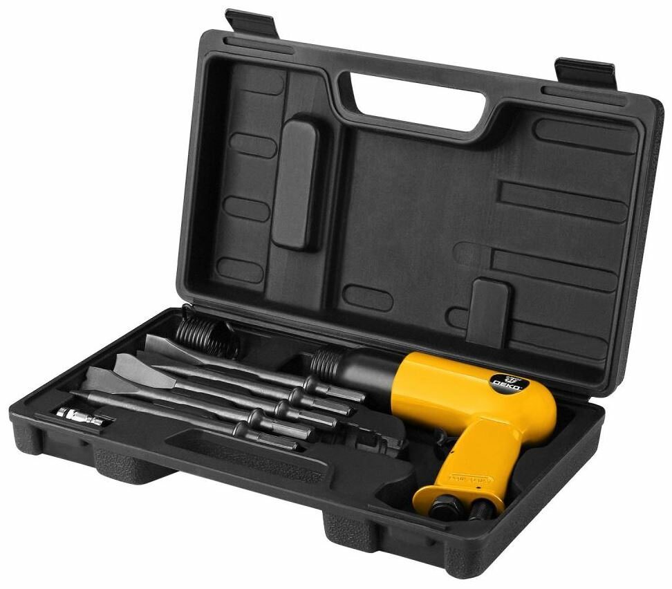 фото Пневматический молоток DEKO DKPT04 SET 3 в чемодане с набором 8 предметов 018-1104