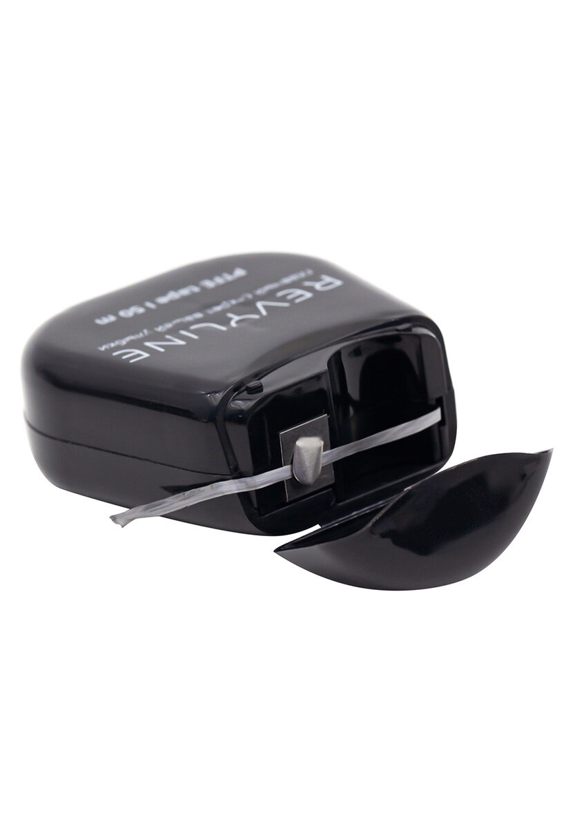 Зубные Нити Зубная нить Revyline PTFE Black Edition 50 м, тефлоновая, черная, вощеная, аромат мяты, для зубов, для брекетов, 1 шт