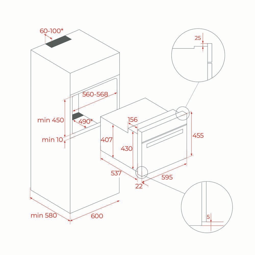 Духовой шкаф Teka AIRFRY HLC 8406 NIGHT RIVER BLACK - фотография № 3