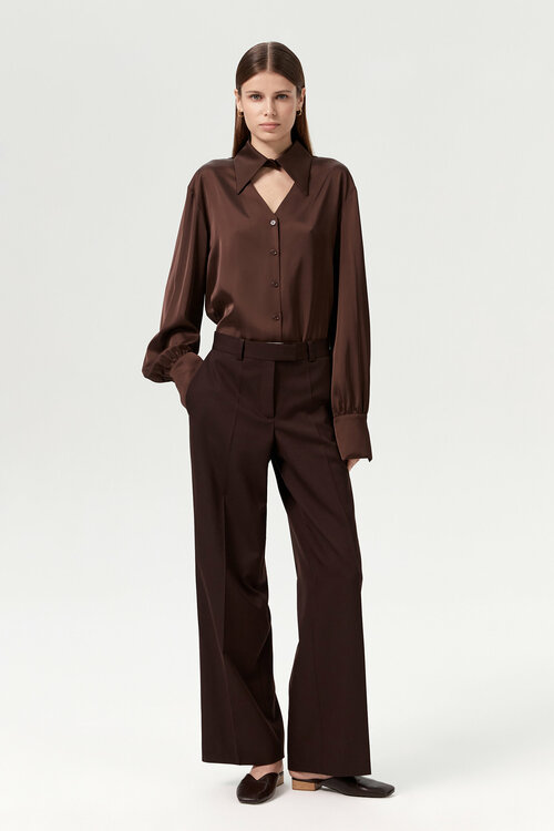 Блуза  FASHION REBELS, размер XS, коричневый