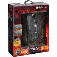 Игровая мышка для компьютера Defender Shock оптика 6 кнопок 3200 dpi