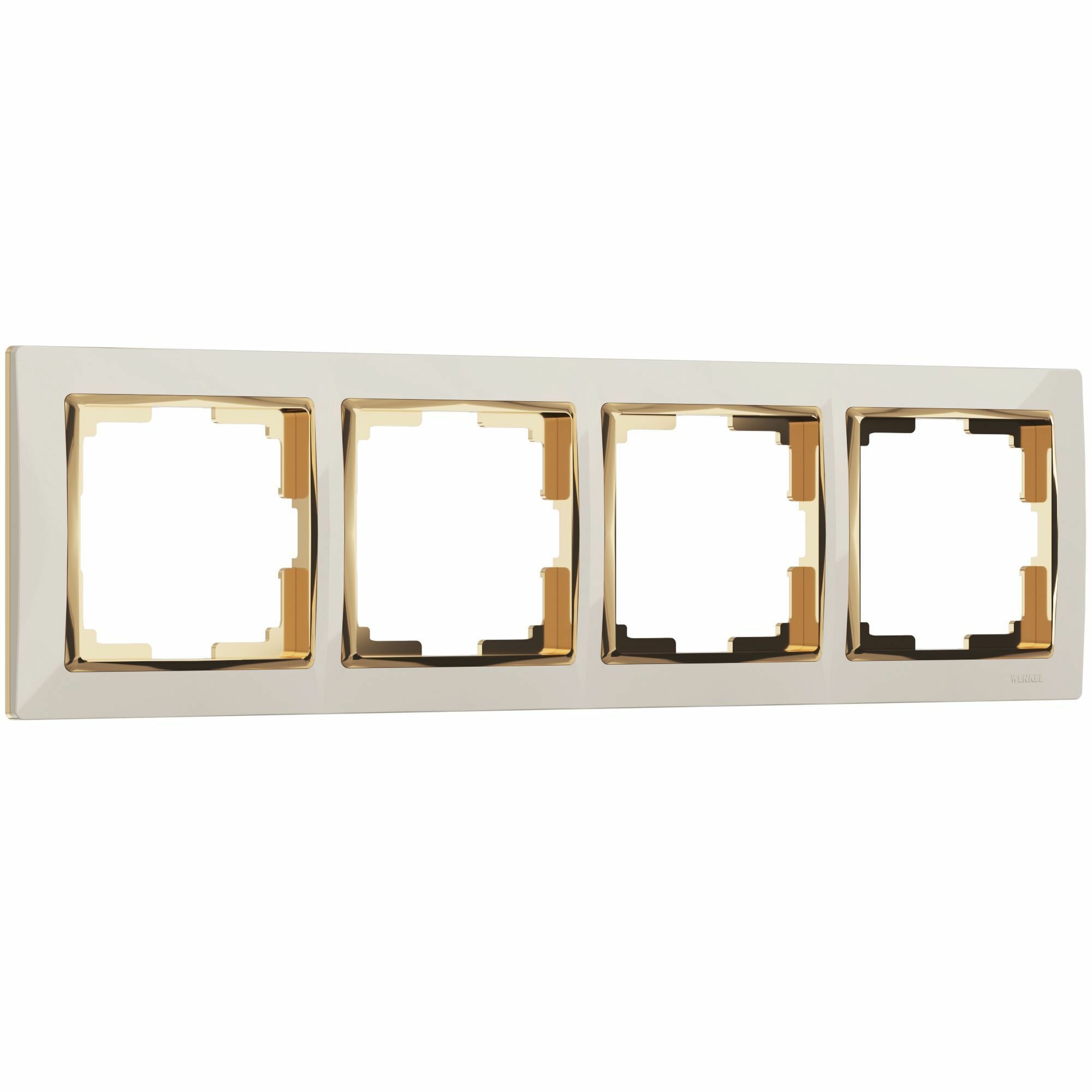 Werkel Snabb WL03-Frame-04-ivory-GD/W0041932 (слоновая кость, золото) Рамка на 4 поста