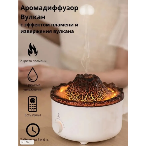Аромадиффузор для эфирных масел увлажнитель вулкан ультразвуковой и электрический для дома аромалампа ночник 200000₽