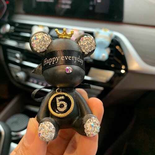 Креативный декор ароматизатор в авто медвежонок черный 849₽