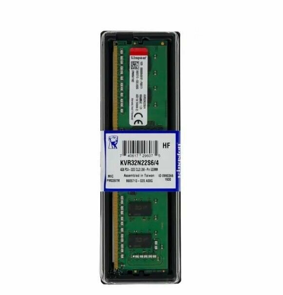 Оперативная память 4Gb (1x4Gb) PC4-25600 3200MHz DDR4 DIMM CL22 Kingston KVR32N22S6/4 - фото №12